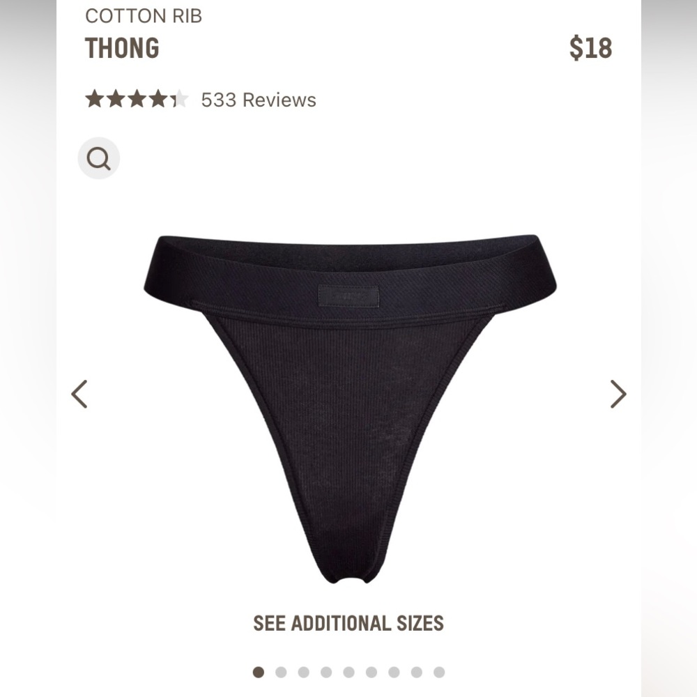 SKIMS Cotton rib thong